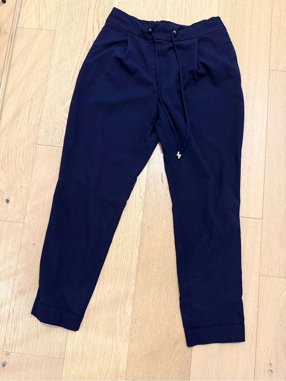 Womens Navy Casual Drawstring Trouser